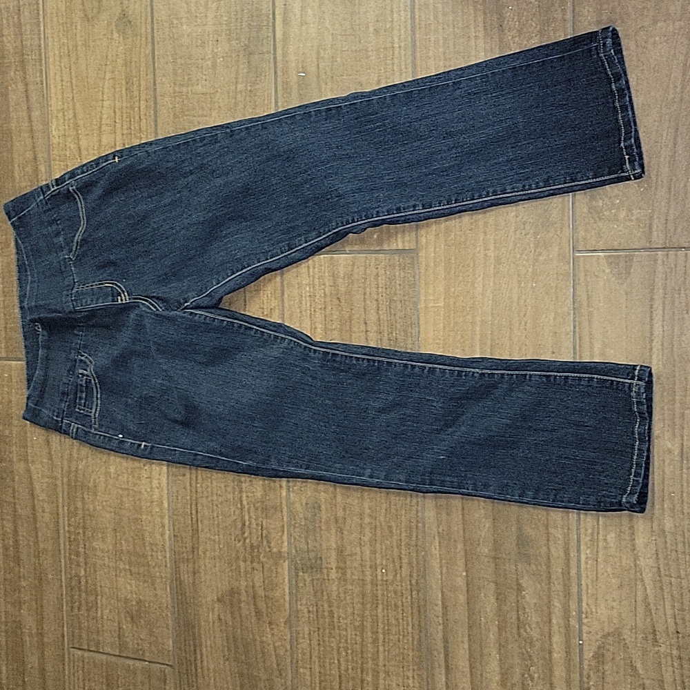 Jag Jeans high rise straight leg stretch blue jeans pull on style size 8…EUC